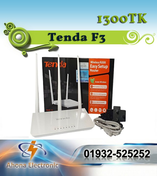 Tenda F3 300Mbps Wireless WiFi Router