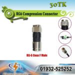 RG6 F-Type Compression Connector – Waterproof Coaxial Plug for Dish TV & Internet