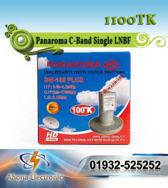Panaroma SW-100 PLUS C-Band Single LNBF – HD Ready & Dual Polarity
