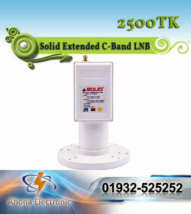 Solid Extended C-Band LNB (5G/WiMAX Filter) – For Bangabandhu Satellite (119.1°E)