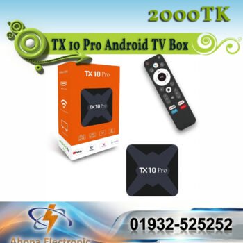 TX 10 Pro Android TV Box (8K Support) – With Voice Control Remote & Android 12.1